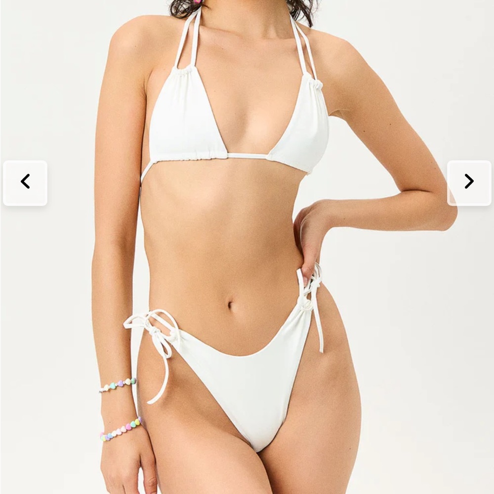 Frankies Bikinis Sand Halter Top & Bottoms Set